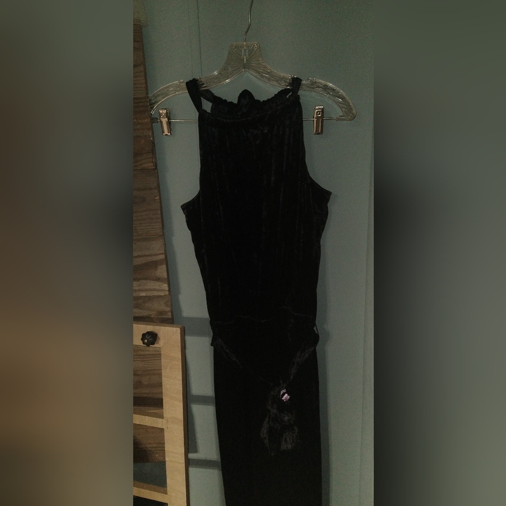 Trina Turk Black Velvet Jumpsuit